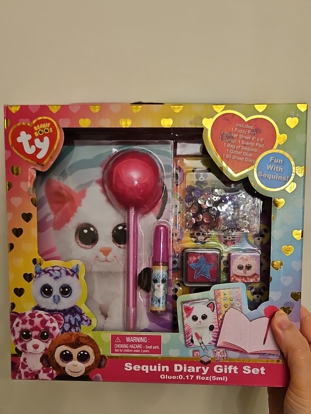Ty Sequin Diary Gift Set - Pink